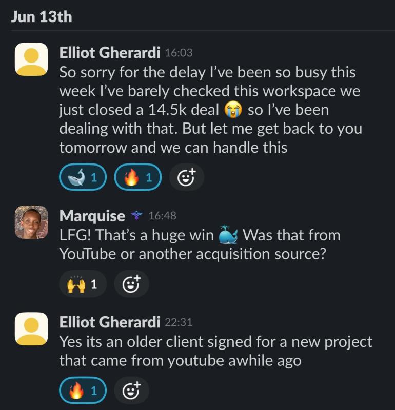 Elliot — $14.5k deal closed